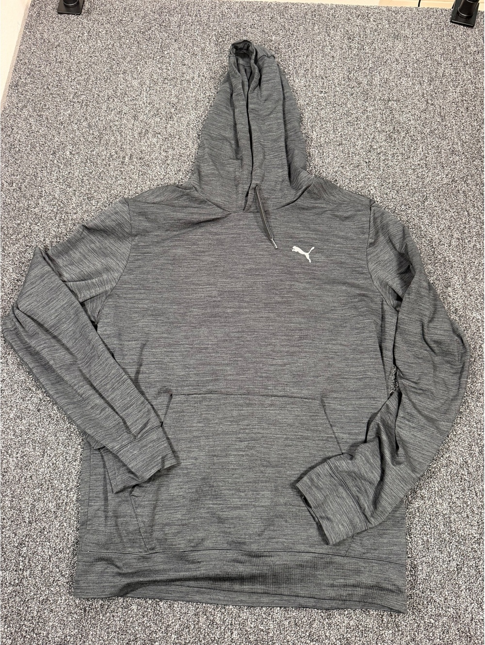 Puma Men's Gray Hoodie Sweatshirt Medium
